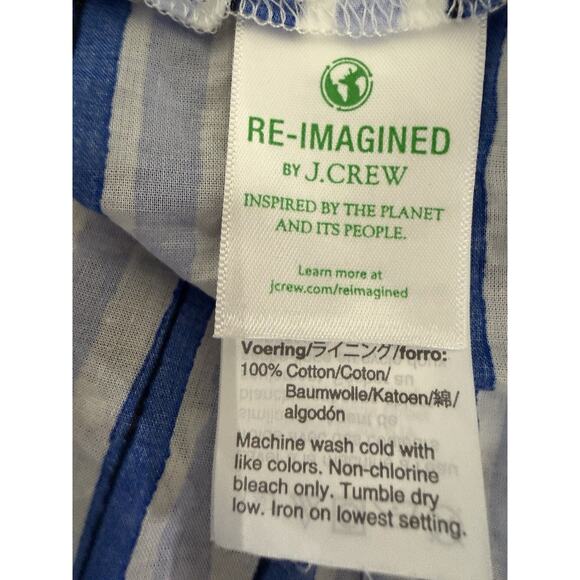 J.Crew Resort Summer Tiered Maxi Dress Smocked block print NWT pocket Sz-12 P - Picture 9 of 10